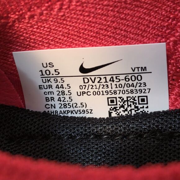 Nike React Phantom Run Flyknit 2 Siren Red Black White DV2145-600 Mens Size 10.5 - Picture 7 of 7